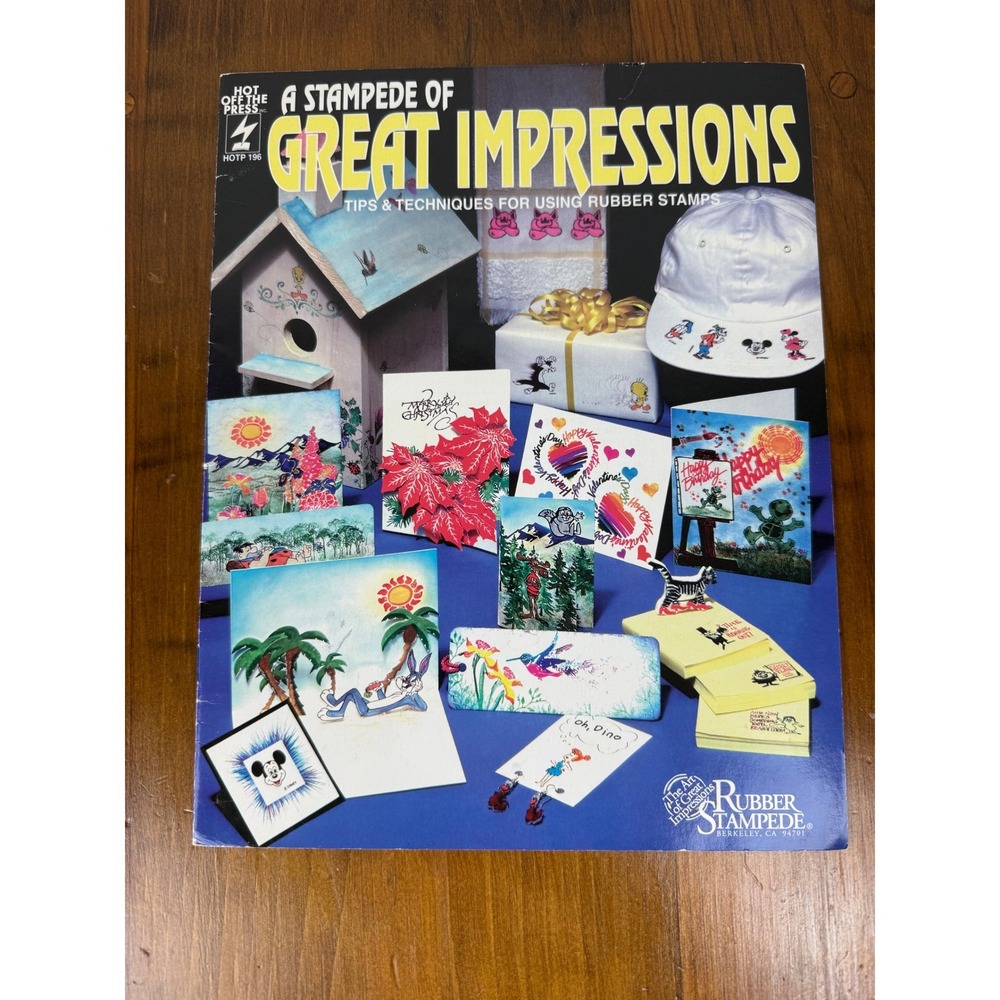 Vintage 1992 Rubber Stampede Great Impressions Stamping Technique Book HOTP 196